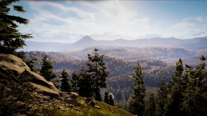 Autumn mountain vista, Steam screenshot. © Nacon